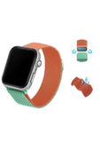 Apple Watch 1 2 3 4 5 6 7 Se Uyumlu   42 Mm/44 Mm/45 Mm Hasır Örgü Metal Mıknatıslı Milano Kordon - 4