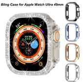 Apple Watch Ultra 49mm Kılıf Kasa Koruyucu Taşlı 360 Tam Koruma Kapak Gard - 12