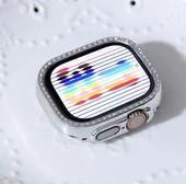 Apple Watch Ultra 49mm Kılıf Kasa Koruyucu Taşlı 360 Tam Koruma Kapak Gard - 2