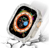 Apple Watch Ultra 49mm Kılıf Kasa Koruyucu Taşlı 360 Tam Koruma Kapak Gard - 4