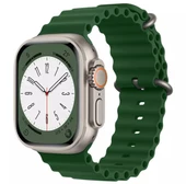 Apple Watch Kordon 3 4 5 6 7 8 SE Ultra Serisi 42 Mm/44 Mm/45Mm/46MM/ 49Mm Uyumlu Ocean Silikon Spor Kayış - 8