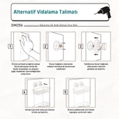 TEKNOTEL DELME VİDA MATKAP YOK! VAKUMLU İKİ KATLI BANYO RAFI MAT SİYAH DM256 - 5