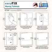 TEKNOTEL DELME VİDA MATKAP YOK! easyFIX YAPIŞKANLI UZUN HAVLULUK MAT SİYAH EF260 - 4