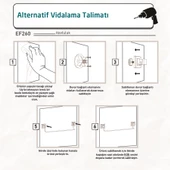 TEKNOTEL DELME VİDA MATKAP YOK! easyFIX YAPIŞKANLI UZUN HAVLULUK MAT SİYAH EF260 - 5