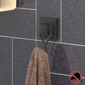 TEKNOTEL DELME VİDA MATKAP YOK! easyFIX YAPISKANLI TEKLİ ASKI MAT SİYAH EF237 - 1