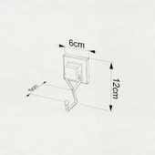 TEKNOTEL DELME VİDA MATKAP YOK! easyFIX YAPISKANLI TEKLİ ASKI MAT SİYAH EF237 - 3