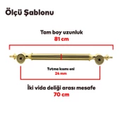 Çukurca Sürgülü Kapı Çekme Kolu Tutma Kulpu Kulbu Çelik Dış Kapı Tutamağı Kol Gol Altın 70 Cm thumbnail 2