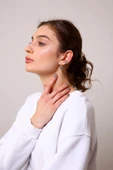 Kadın Gümüş Renk 2'li Vintage Cuff (Kıkırdak Küpe) - 7