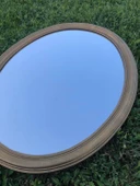 Vintage Plastik Çerçeveli Oval Ayna 78x62 cm - Dekoratif Ayna - 2