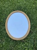 Vintage Plastik Çerçeveli Oval Ayna 78x62 cm - Dekoratif Ayna - 5