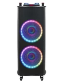 Taşınabilir 10 İnç 100w Tekerli Rgb Bluetooth Mikrofonlu Parti Hoparlör Hp-915 - 3