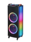 Taşınabilir 10 İnç 100w Tekerli Rgb Bluetooth Mikrofonlu Parti Hoparlör Hp-915 - 2