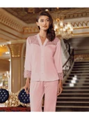 LOWELA PARİS 3006 Pudra Penye Uzun Gecelikli 6 Lı Çeyiz  SETİ thumbnail 4