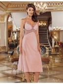 LOWELA PARİS 3006 Pudra Penye Uzun Gecelikli 6 Lı Çeyiz  SETİ thumbnail 2