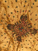 El İşi Otantik İşlemeli Boncuklu Taşlı Kadife Masa Örtüsü 102x108cm 011 - 3