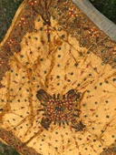 El İşi Otantik İşlemeli Boncuklu Taşlı Kadife Masa Örtüsü 102x108cm 011 - 7