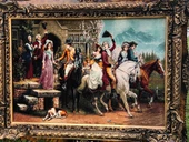 Veda Temalı Halı Tablo 123x93cm - İran Tebriz Halı Kilim Tablo 002 - 4