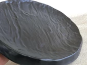 Melamin Yassı Yuvarlak Servis Tabağı Siyah 25cm - Melamin Sunum Tabağı - 7