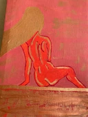 Kadın Nü Yağlı Boya Kanvas Tablo 70x40cm thumbnail 6