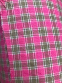 Ekoseli Pembe Kumaş 1,40x33,45 Metre - 1