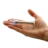 Kapı Stoperi Tamponu 10 cm Krom Metal Kapı Durdurucu Tutucu Vidalı Kapı Stopu Silikonlu thumbnail 2