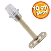 Kapı Stoperi Tamponu 10 cm Krom Metal Kapı Durdurucu Tutucu Vidalı Kapı Stopu Silikonlu thumbnail 1
