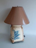 Çiçek Motifli Ahşap Abajur 63 cm - 1