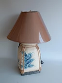 Çiçek Motifli Ahşap Abajur 63 cm - 7