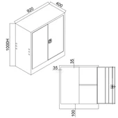 Jessan Ofis 100 lük Dosya Dolabı Kırmızı thumbnail 4