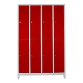 Jessan Ofis 8 li Soyunma Dolabı Gri-Kırmızı - 1