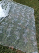 Gül Desenli İşlemeli Tül Perde Beyaz 2,85x12m - 4