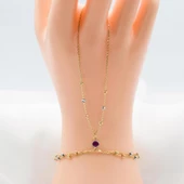 14 Ayar Top Altınlı Şahmeran Bileklik thumbnail 6