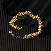 14 Ayar Altın Top Top Bileklik thumbnail 4