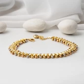 14 Ayar Altın Top Top Bileklik thumbnail 3