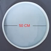 EPOKSİ REÇİNE SİLİKON KALIP MEGA BOY YUVARLAK SEHPA SAAT KALIBI 50 CM ÇAP x 4 CM DERİNLİK HB3000800 - 1