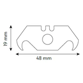 VIP-TEC Profesyonel Kancalı Trapez Maket Bıçağı Yedeği Yerli Üretim thumbnail 2