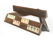 Helena Wood Art VIP Oymalı Masif Ahşap Okey Takımı Begonya - 3