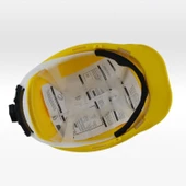 Vida Ayarlı Hava Delikli Sarı Baret İş Güvenliği Güvenlik Bareti thumbnail 3