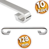 Barida Mobilya Mutfak Dolap Dolabı Çekmece Kulpu Kulbu Krom Metal (128 MM-12.8 CM) (10 ADET) thumbnail 1