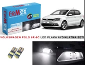Volkswagen Polo 6R 6C Plaka Aydınlatma Seti Led Ampul Beyaz T10 - 2