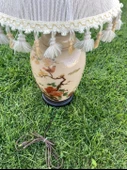 Gül Motifli Antika Porselen Abajur 70cm - 6