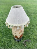 Gül Motifli Antika Porselen Abajur 70cm - 8