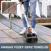WORX WA0292 WG441E ile Uyumlu Sert Yüzeyler İçin 165mm Orta Sert Temizlik Fırçası - 7