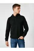 Erkek Yeşil Kapüsonlu Uzun Kollu Sweatshirt - 8