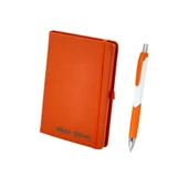 İsme Kişiye Özel Termo Lastikli Mini Not Defteri Kalem Seti 9x14 - 5