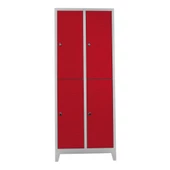 Jessan Ofis 4 lü Standart Soyunma Dolabı Gri-Kırmızı thumbnail 1