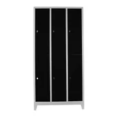 Jessan Ofis 6 Lı Standart Soyunma Dolabı Gri-Siyah - 1