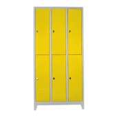 Jessan Ofis 6 Lı Standart Soyunma Dolabı Gri-Sarı - 1