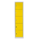 Jessan Ofis 5 Gözlü Öğretmen Öğrenci Dolabı Gri-Sarı - 1