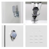 Jessan Ofis Tekli Soyunma Dolabı Gri-Kırmızı thumbnail 2